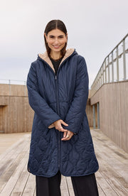Soya Concept Gela 3 Reversible Coat Navy/Camel