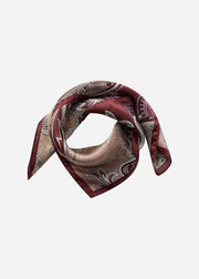 Soya Concept Ginette 1 Silk Scarf Dark Plum Print