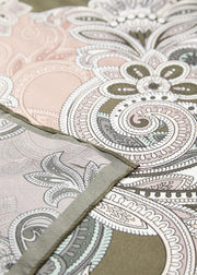 Soya Concept Ginette 1 Silk Scarf Khaki Print