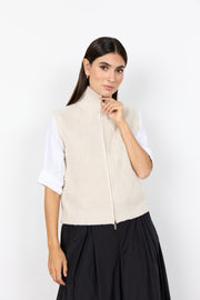 Soya Concept Gith 1 Waistcoat Cream Melange