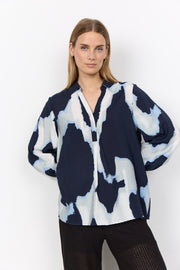 Soya Concept Gladis 1 Blouse Navy Print