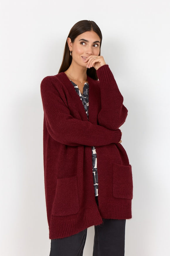 Soya Concept Gunna 13 Knit Cardigan Wine
