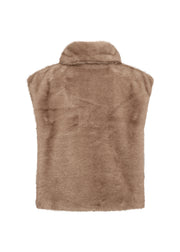 Soya Concept Haye 1 Faux Fur Vest Camel