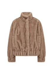Soya Concept Haye 2 Faux Fur Jacket Camel