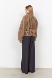Soya Concept Haye 2 Faux Fur Jacket Camel