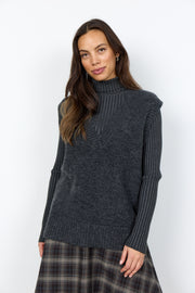 Soya Concept Herla 1 Knit Vest Dark Grey