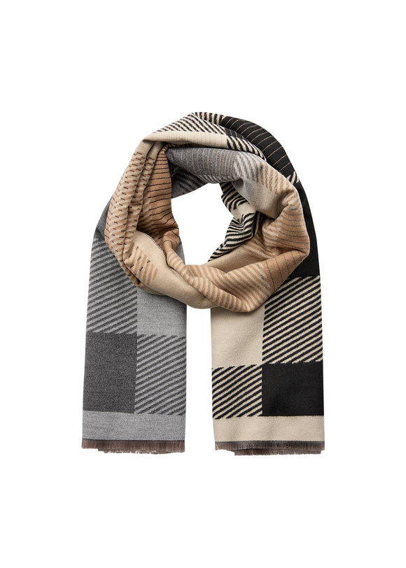 Soya Concept Irma 1 Scarf Check Desert Brown