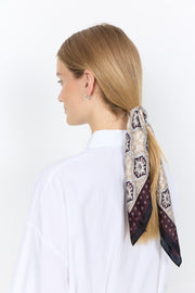 Soya Concept Jovene 1 Scarf Chocolate Plum Print
