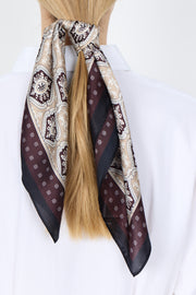 Soya Concept Jovene 1 Scarf Chocolate Plum Print