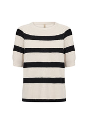 Soya Concept Kanita Knit Stripe 19 Pullover Beige/Black