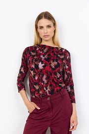 Soya Concept Marica AOP 342 Top Red Print