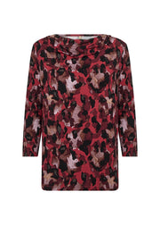 Soya Concept Marica AOP 342 Top Red Print