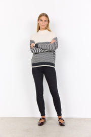 Soya Concept Nessie Stripe 71 Sweater Cream/Black