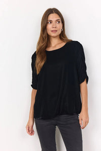 Soya Concept Nicole 1 Velvet Blouse Black