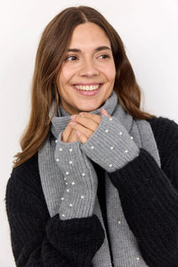 Soya Concept Nino 3 Knit Wrist Warmers Grey