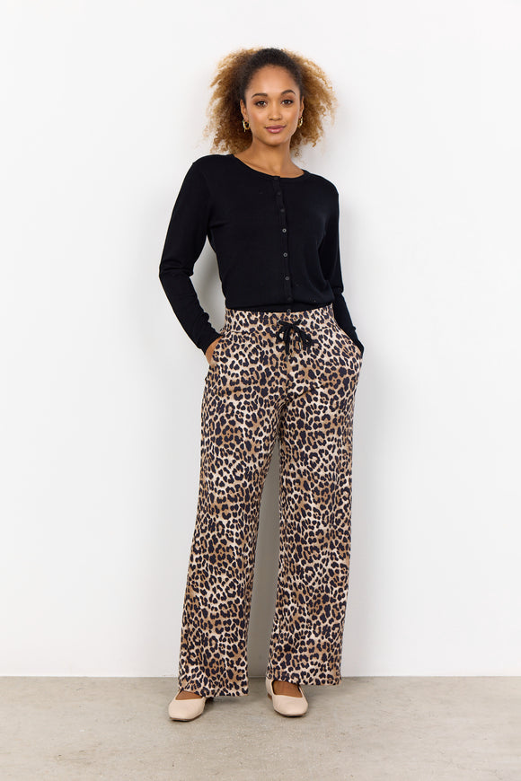 Soya Concept Ophia 7 Pants Leo Print Brown