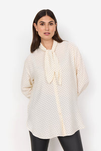 Soya Concept Orit 1 Shirt Polka Dot Print Cream