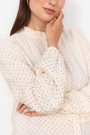 Soya Concept Orit 2 Shirt Polka Dot Print Cream