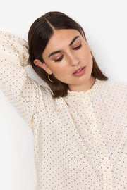 Soya Concept Orit 2 Shirt Polka Dot Print Cream