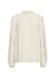 Soya Concept Orit 2 Shirt Polka Dot Print Cream