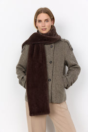 Soya Concept Vendla 2 Faux Fur Scarf Chocolate