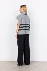 Soya Concept Vif 1 Knit Waistcoat Grey Melange