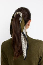 Soya Concept Viva 1 Scarf Dark Olive Print