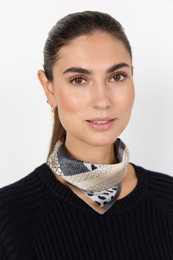 Soya Concept Viva 1 Scarf Iron Grey Print