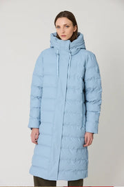 Tanta Glaze Long Puffer Coat Ashley Blue