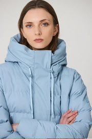 Tanta Glaze Long Puffer Coat Ashley Blue
