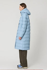 Tanta Glaze Long Puffer Coat Ashley Blue