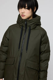 Tanta Rime Long Puffer Coat Khaki