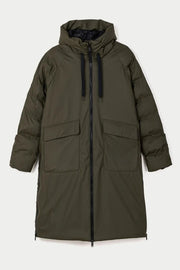 Tanta Rime Long Puffer Coat Khaki