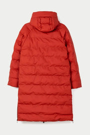 Tanta Rime Long Puffer Coat Red Ochre