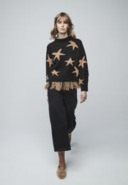 Unique Unlimited Knit Star Jumper Black