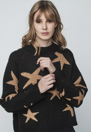Unique Unlimited Knit Star Jumper Black