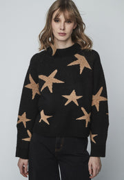 Unique Unlimited Knit Star Jumper Black