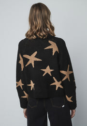 Unique Unlimited Knit Star Jumper Black