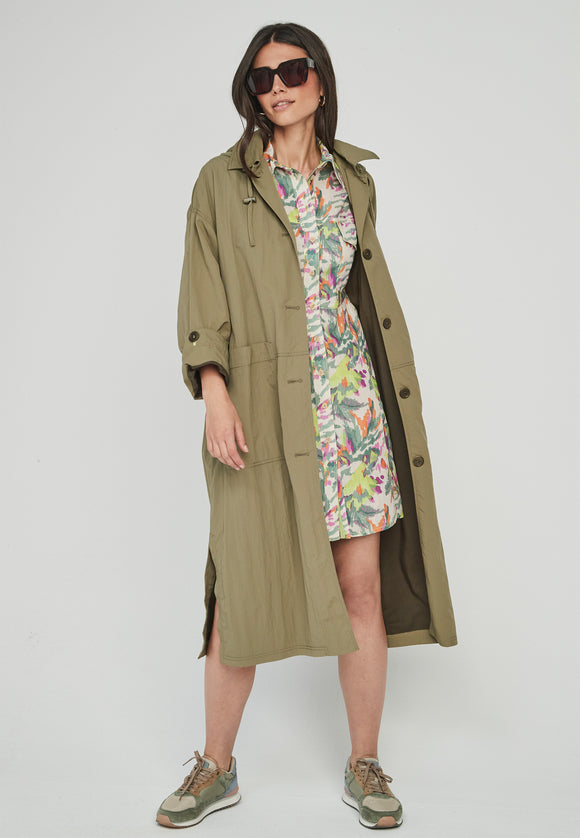 Unique Unlimited Kiubi Trench Coat Khaki