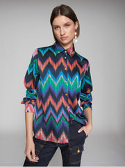 Vilagallo Zig Zag Print Shirt