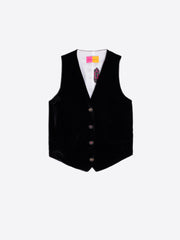 Vilagallo Agata Black Velvet Waistcoat