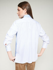 Vilagallo Shirt With Stripes & Dog Embroidery Print