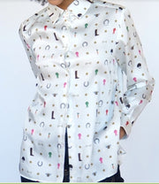 Vilagallo Equestrian Print Shirt