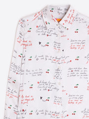 Vilagallo Shirt With Letters & Cherries Motifs
