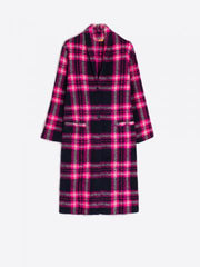 Vilagallo Claudia Coat Check Navy/Pink