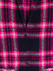 Vilagallo Claudia Coat Check Navy/Pink