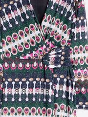 Vilagallo Amelia Dress Geo Lurex Print