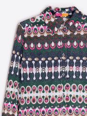 Vilagallo Anastasia Shirt Geo Lurex Print