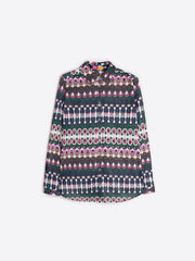 Vilagallo Anastasia Shirt Geo Lurex Print