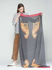 Vilagallo Scarf Leopard & Star Print
